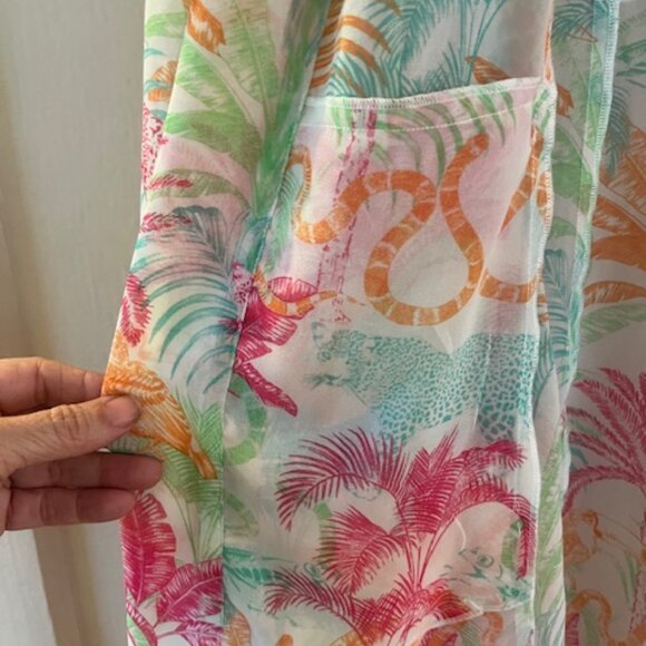 Cabi Sunset Kimono Sheer, Multicolor Sheer Wrap  Size S *Brand New* - Picture 5 of 7